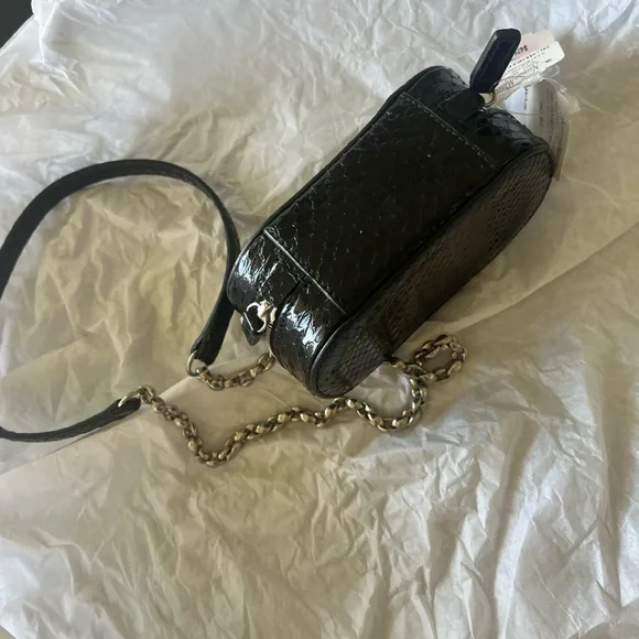 Jil Sander Black Crossbody Bag with Chain Detail